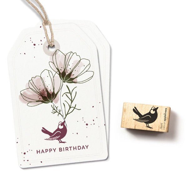 Cats on Appletrees Stamp - Blackbird Auri - 24Papershop