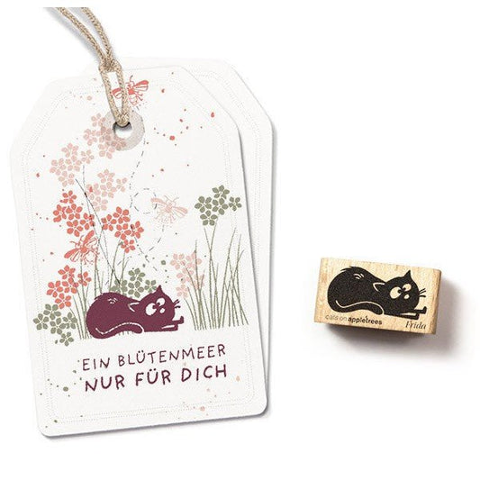 Cats on Appletrees Stamp - Cat Frida - 24Papershop