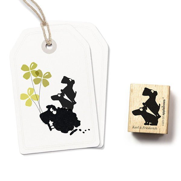 Cats on Appletrees Stamp - Dogs Friederich & Karl - 24Papershop