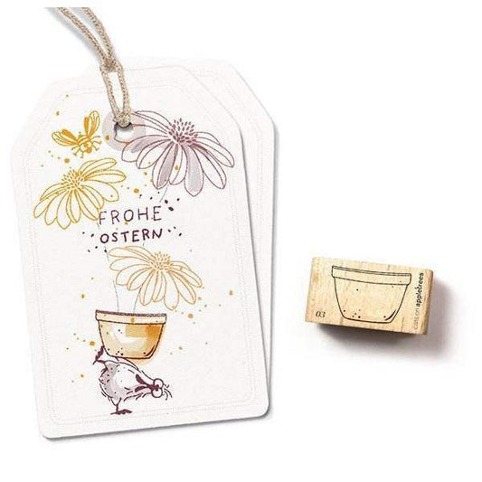 Cats on Appletrees Stamp - Flower Pot 3 - 24Papershop