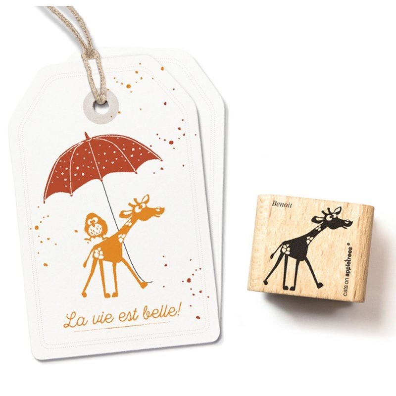 Cats on Appletrees Stamp Giraffe Benoit - 24Papershop