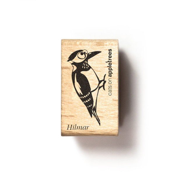 Cats on Appletrees Stamp Hilmar the Woodpecker - 24Papershop