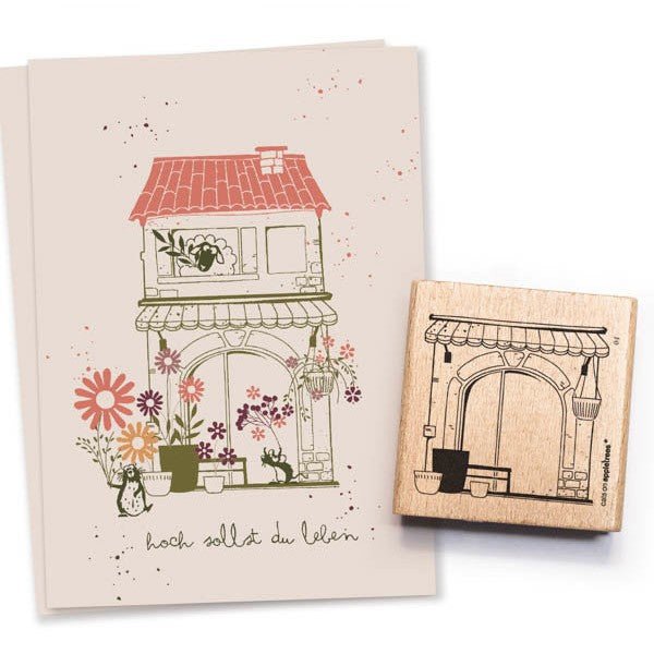 Cats on Appletrees Stamp - House 4 Outline - 24Papershop