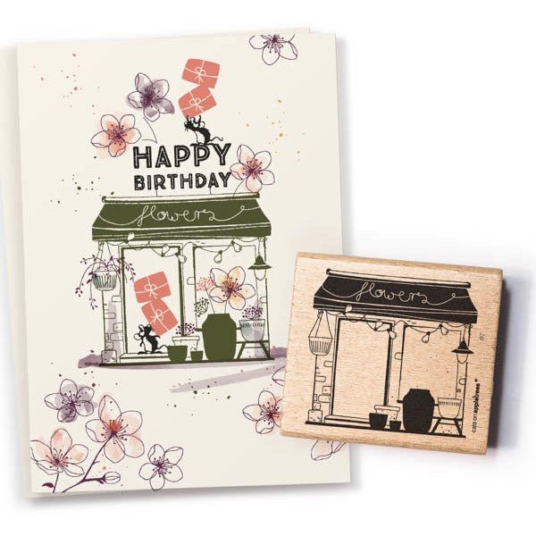 Cats on Appletrees Stamp - House 7 Outline - 24Papershop