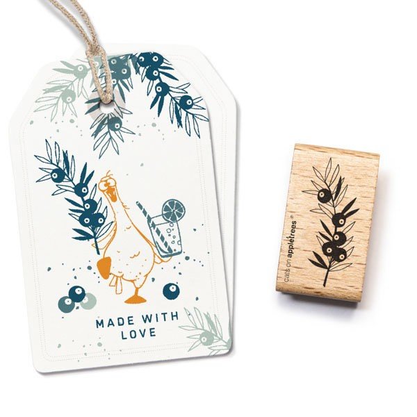 Cats on Appletrees Stamp - Juniper Branch - 24Papershop