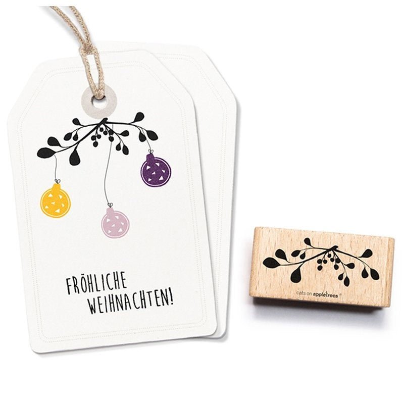 Cats on Appletrees Stamp Mistletoe - 24Papershop