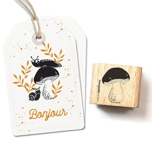 Cats on Appletrees Stamp Mushroom 5 - Large Boletus - 24Papershop