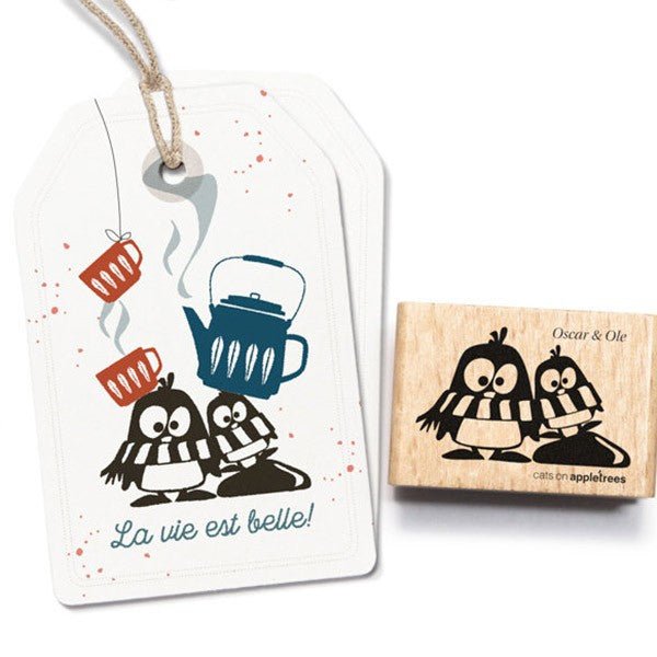 Cats on Appletrees Stamp Oscar & Ole - 24Papershop