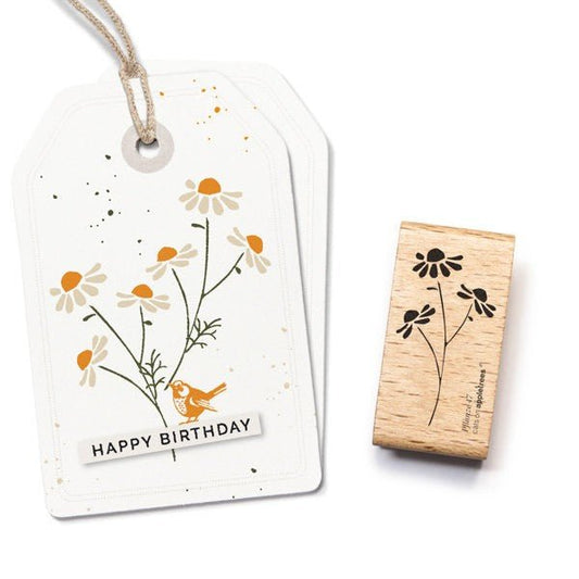 Cats on Appletrees Stamp - Plant 47 Camomile - 24Papershop