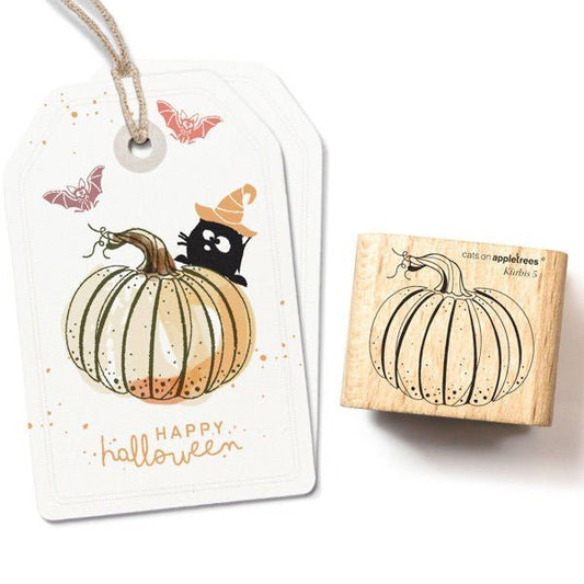 Cats on Appletrees Stamp - Pumpkin 5 Outline - 24Papershop