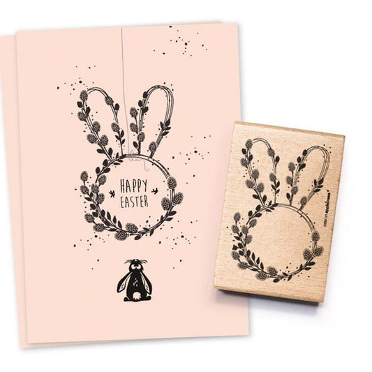 Cats on Appletrees Stamp Rabbit Wreath - 24Papershop