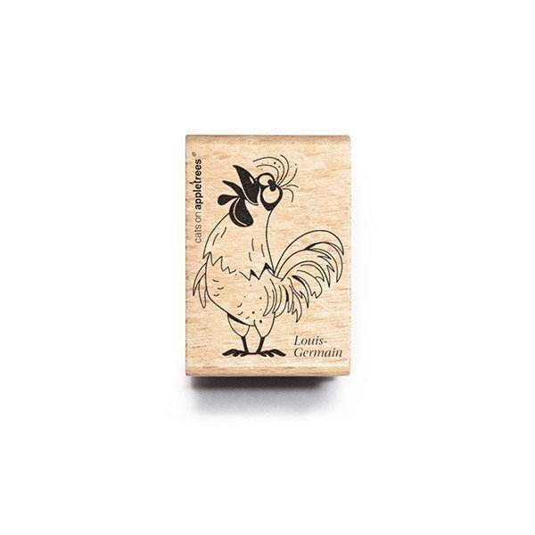 Cats on Appletrees Stamp - Rooster Louis-Germain - 24Papershop