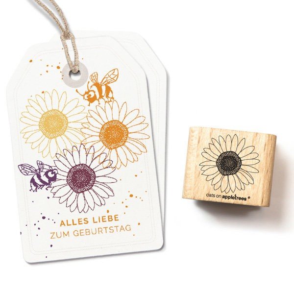 Cats on Appletrees Stamp - Sunflower - 24Papershop