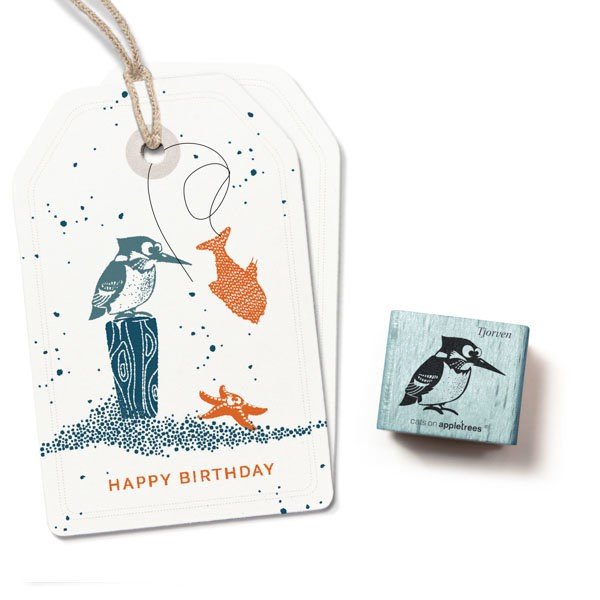 Cats on Appletrees Stamp Tjorven the Kingfisher - 24Papershop