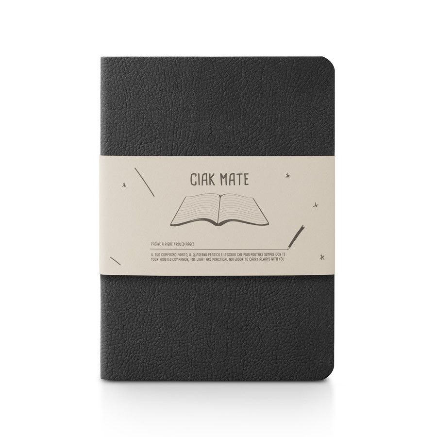 Ciak Mate Notitieboek Black Medium - Gelinieerd - 24Papershop