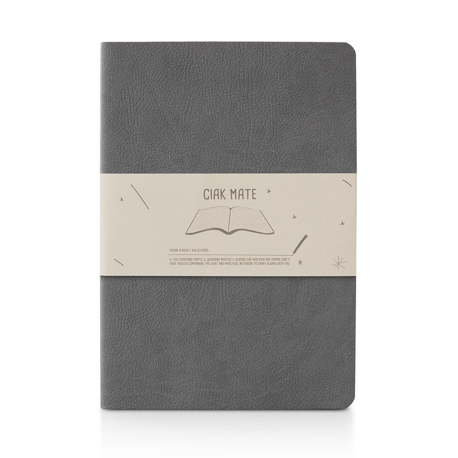 Ciak Mate Notitieboek Grey Large - Gelinieerd - 24Papershop