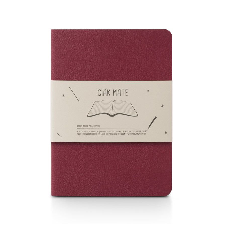 Ciak Mate Notitieboek Rood Medium - Gelinieerd - 24Papershop