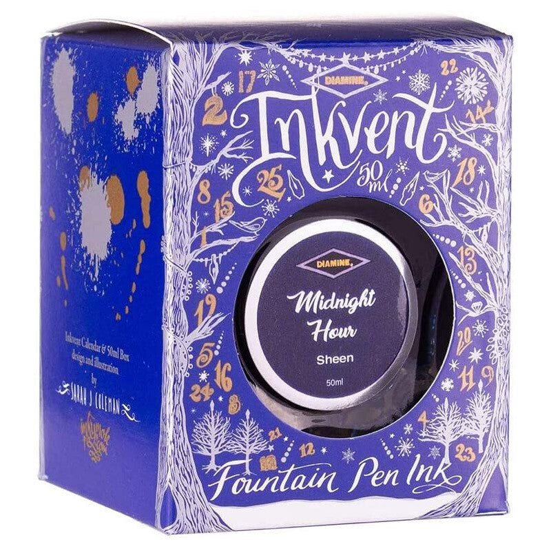 Diamine Inkvent Sheen Midnight Hour Inktpot 50ml - 24Papershop