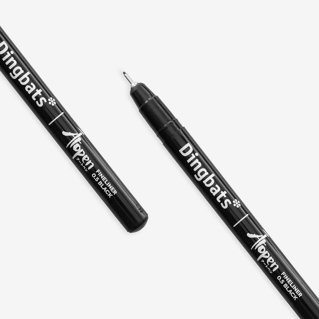 Dingbats* Atopen Black Fineliner Set 4 Stuks - 24Papershop