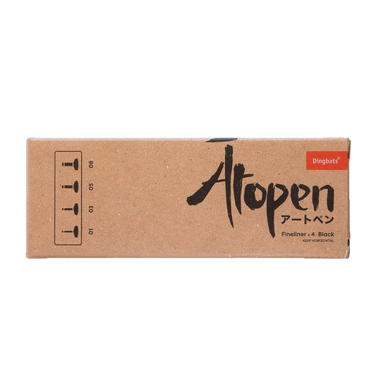 Dingbats* Atopen Black Fineliner Set 4 Stuks - 24Papershop