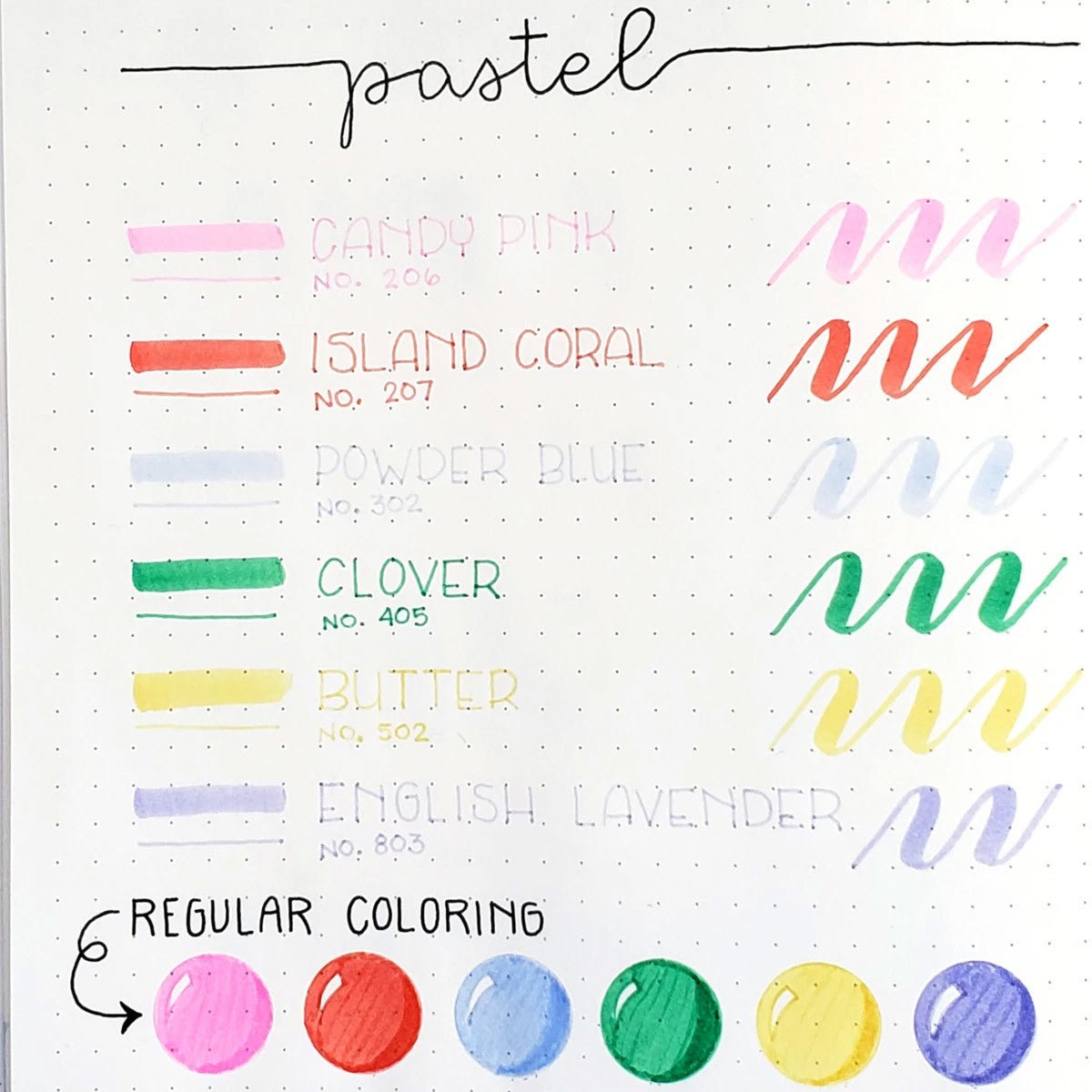 Dingbats* Atopen Dual Tip pennen Set van 6 Pastel Kleuren - 24Papershop