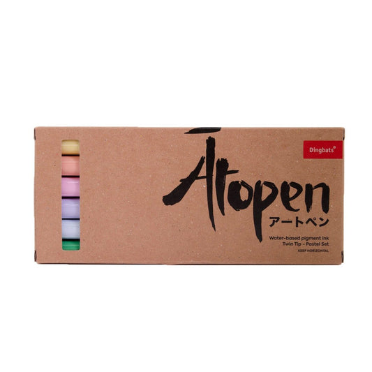 Dingbats* Atopen Dual Tip pennen Set van 6 Pastel Kleuren - 24Papershop