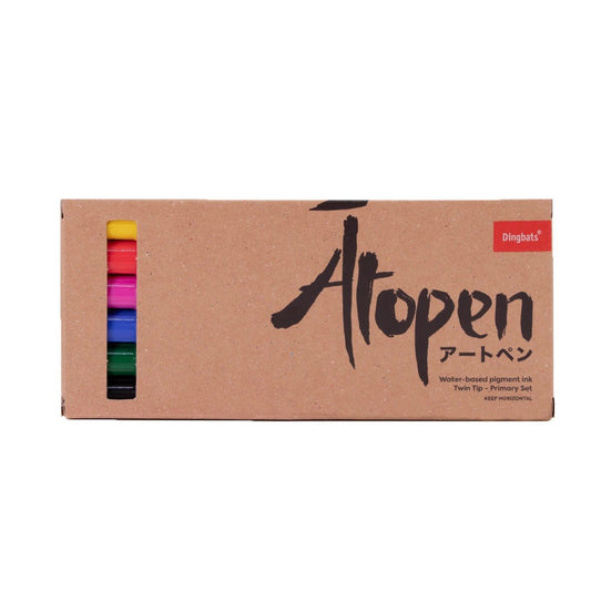 Dingbats* Atopen Dual Tip pennen Set van 6 Primary kleuren - 24Papershop