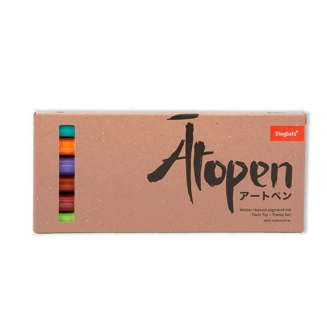 Dingbats* Atopen Dual Tip pennen Set van 6 Trend kleuren - 24Papershop