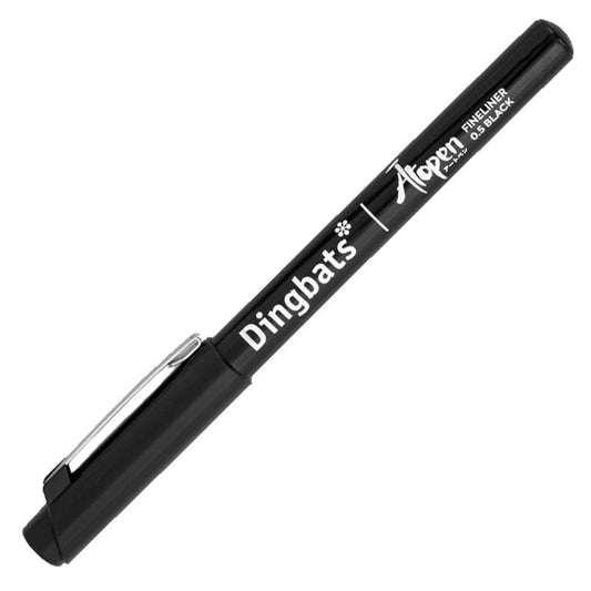 Dingbats* Atopen Fineliner 0.5 Black - 24Papershop