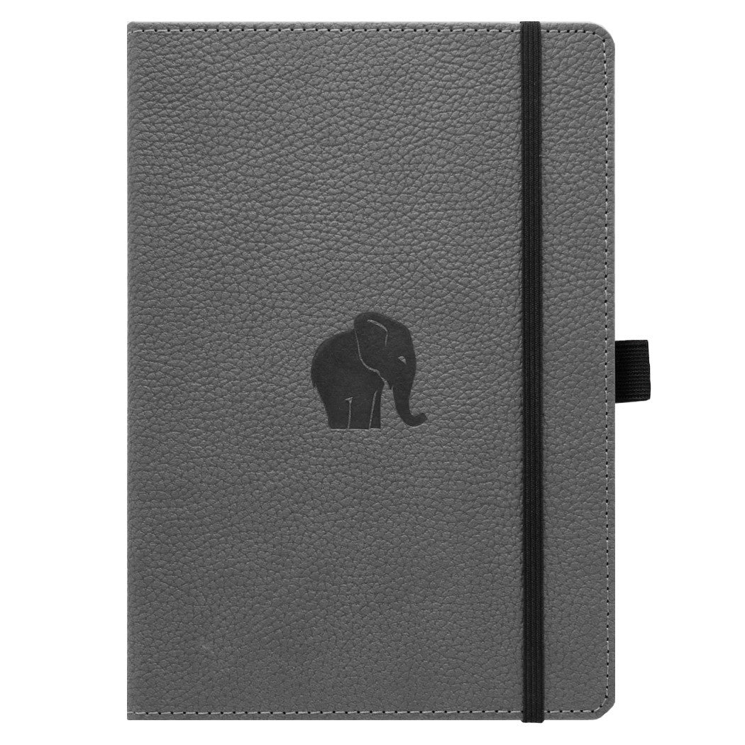 Dingbats* Notitieboek A4+ Wildlife Grey Elephant - Dotted - 24Papershop