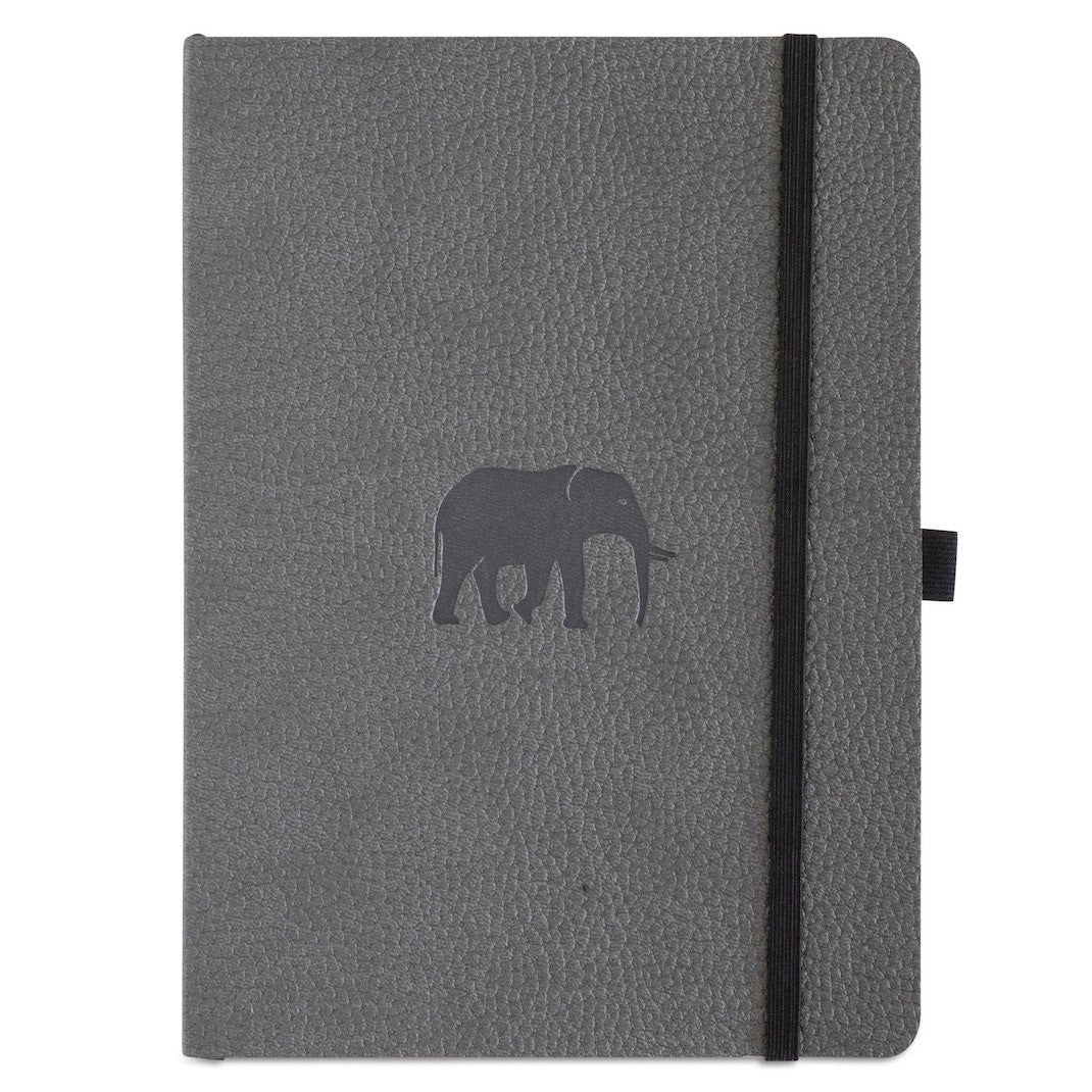 Dingbats* Notitieboek A5 Soft Cover Grey Elephant - Dotted - 24Papershop