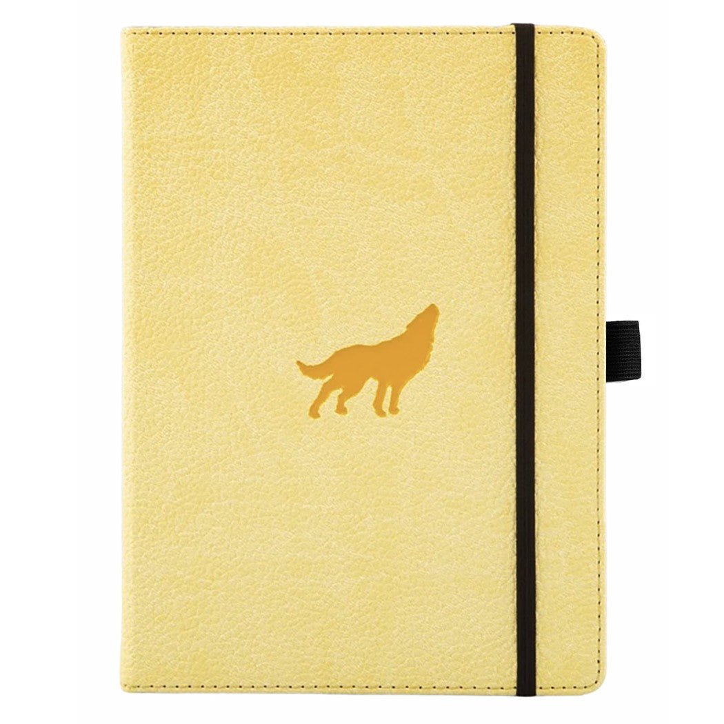 Dingbats* Notitieboek A5+ Wildlife Cream Wolf - Dotted - 24Papershop