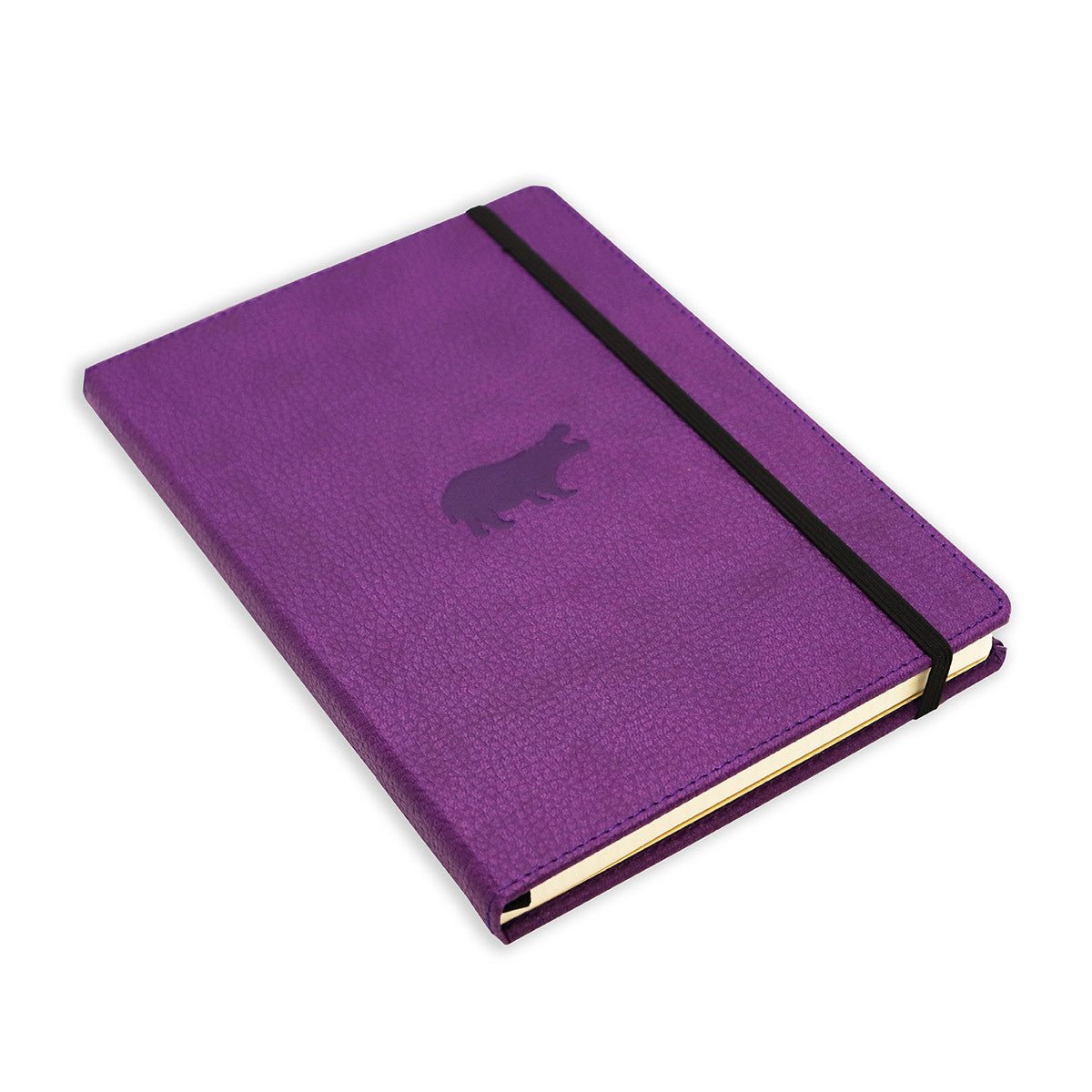 Dingbats* Notitieboek A5+ Wildlife Purple Hippo - Dotted - 24Papershop