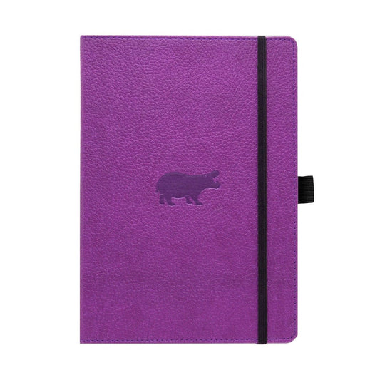 Dingbats* Notitieboek A6 Wildlife Purple Hippo - Dotted - 24Papershop