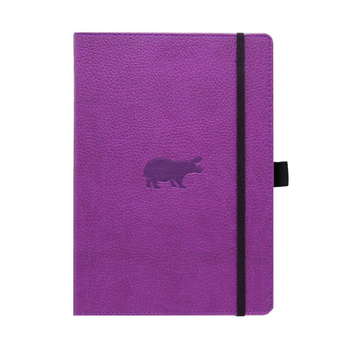 Dingbats* Notitieboek A6 Wildlife Purple Hippo - Gelinieerd - 24Papershop