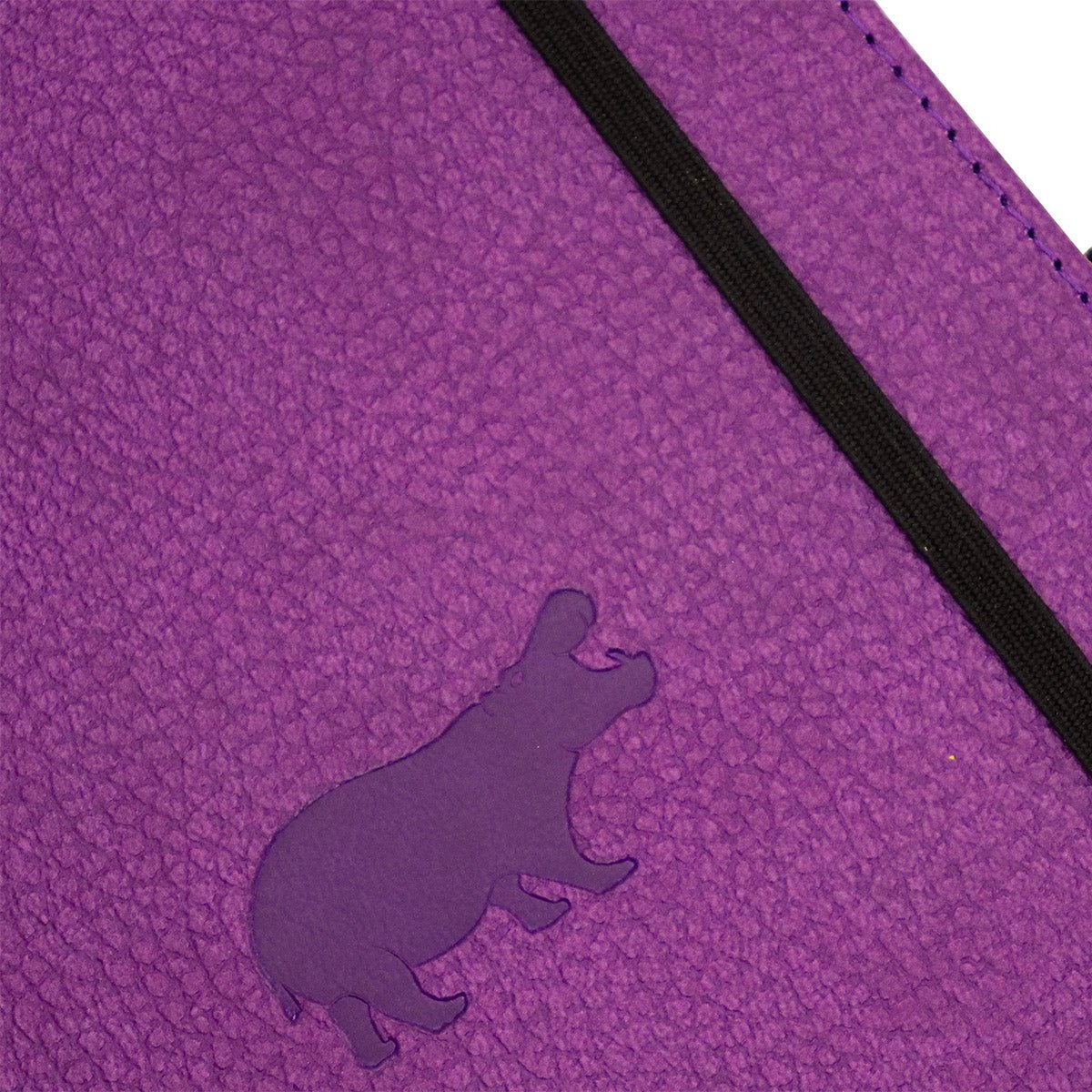 Dingbats* Notitieboek A6 Wildlife Purple Hippo - Gelinieerd - 24Papershop