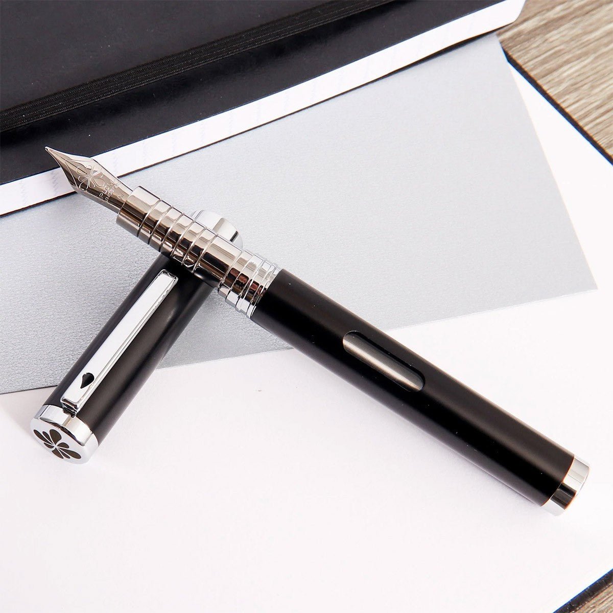 Diplomat Fountain Pen Nexus - Black Medium - 24Papershop