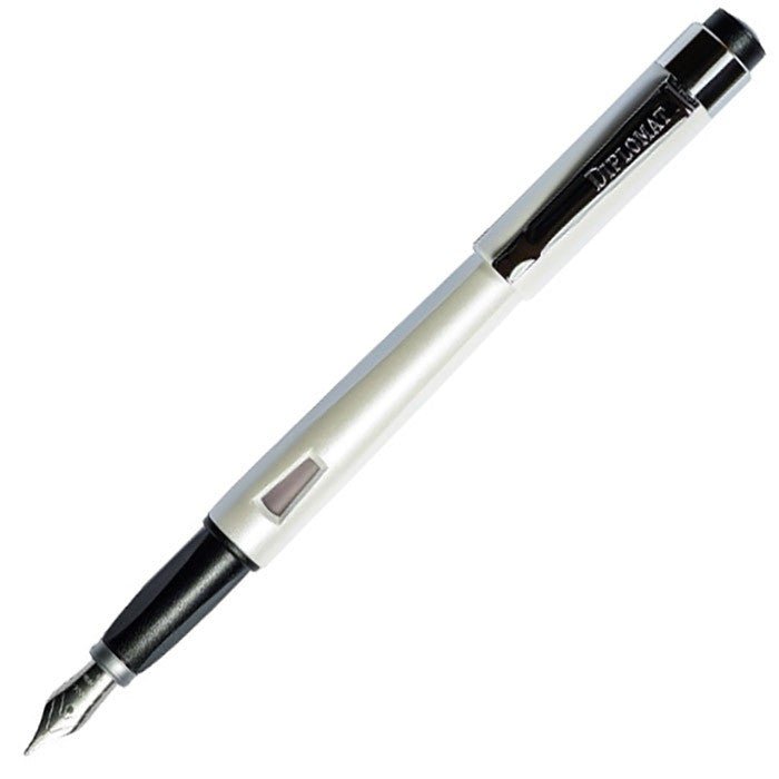 Diplomat Magnum Pearl White Fountain Pen - 24Papershop