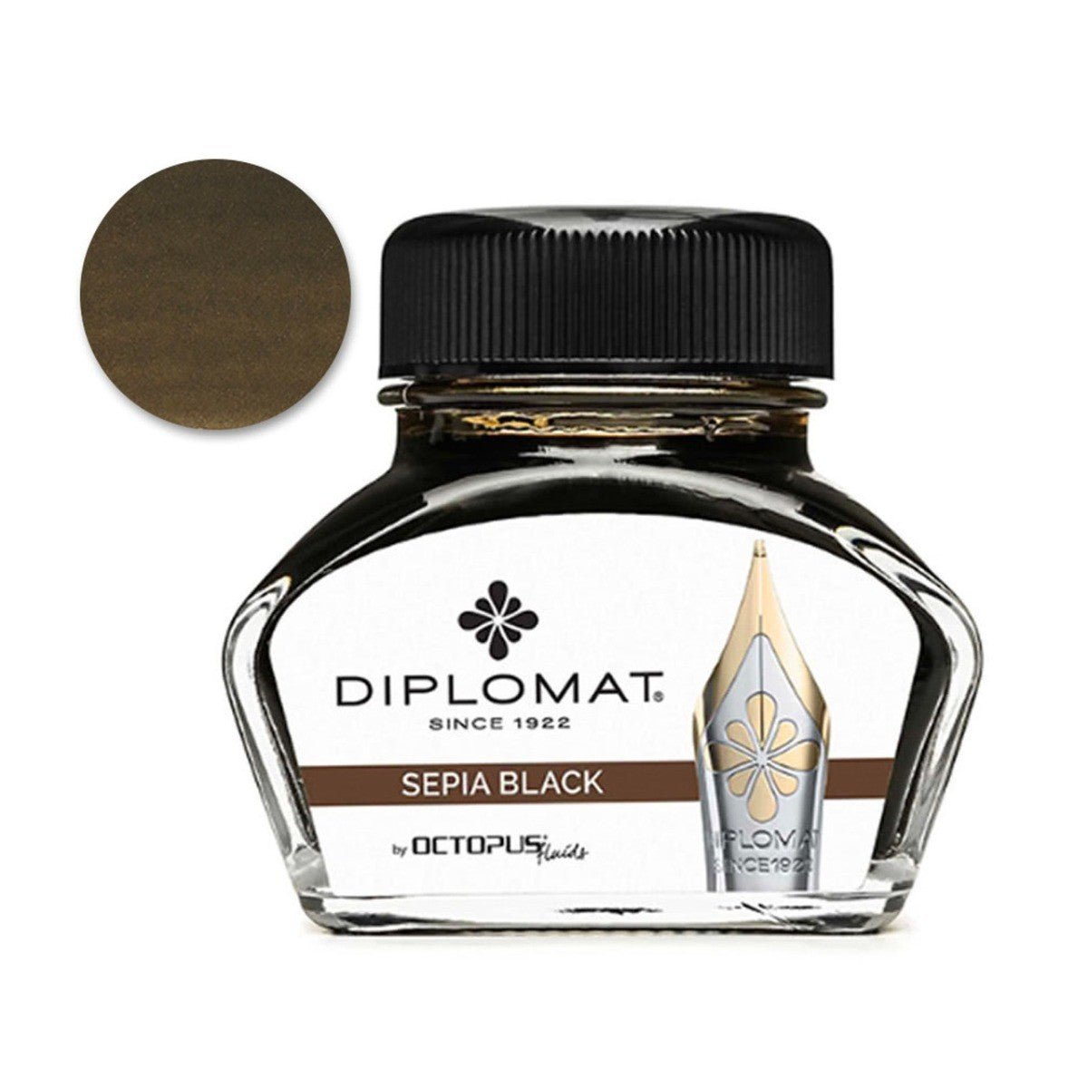 Diplomat Sepia Black Inkt - 30ml - 24Papershop