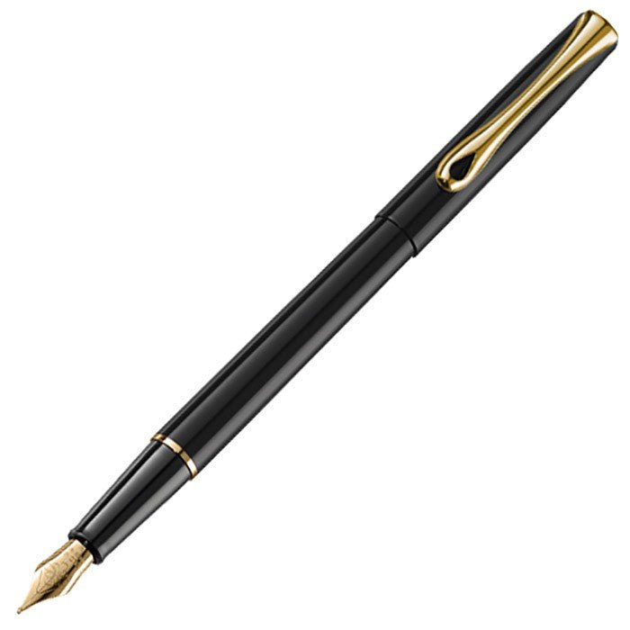 Diplomat Traveller Black Gold Fountain Pen - 24Papershop