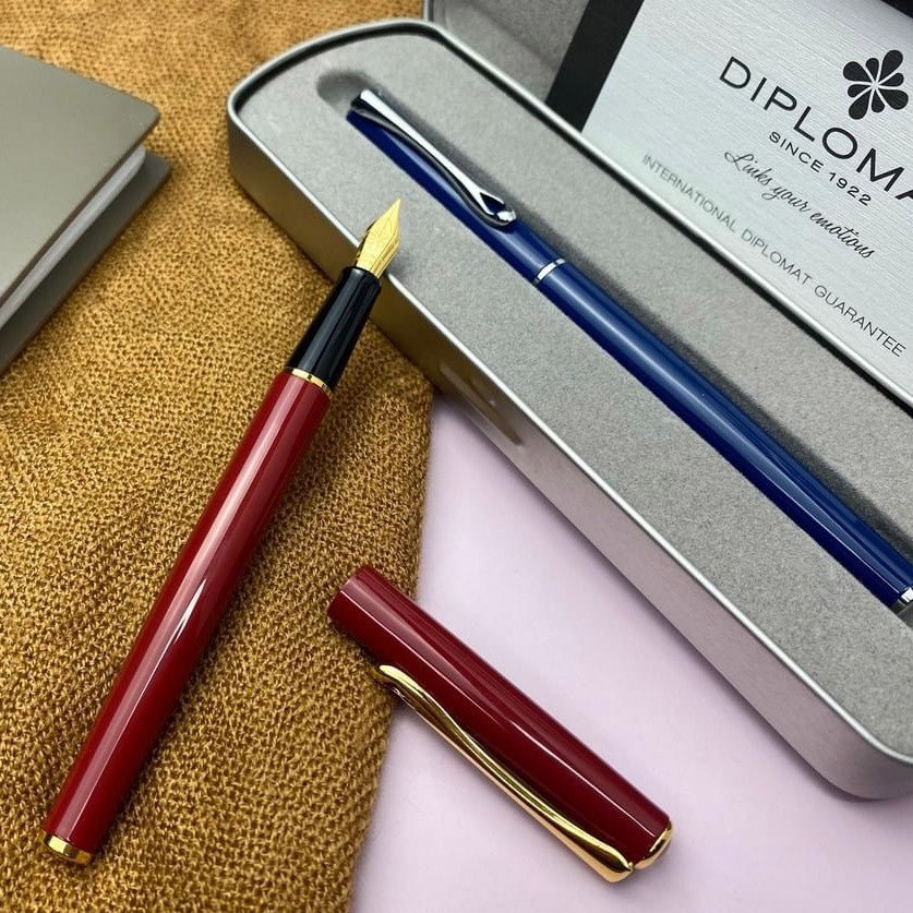 Diplomat Traveller Dark Blue Fountain Pen - 24Papershop