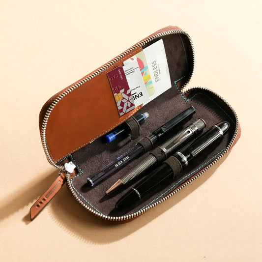 Endless Companion Leather 3 - Pen Pouch - Brown - 24Papershop