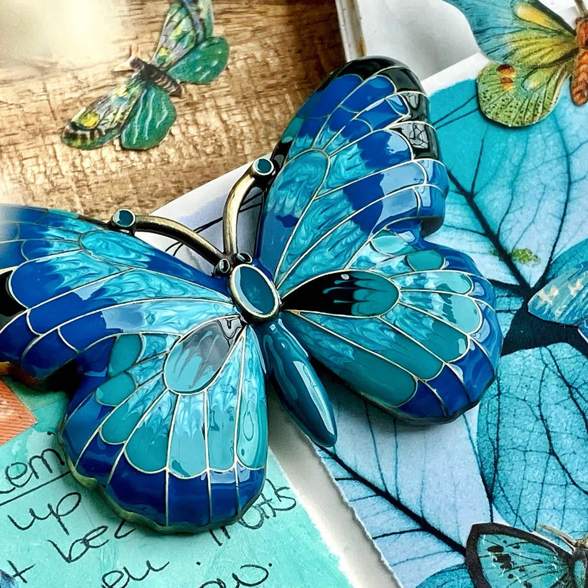 Esterbrook Butterfly Book Holder - Teal - 24Papershop