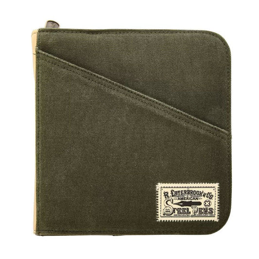 Esterbrook Canvas 20 Zipper Pen Case - Army Green - 24Papershop