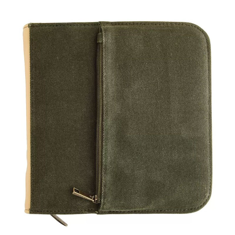 Esterbrook Canvas 20 Zipper Pen Case - Army Green - 24Papershop