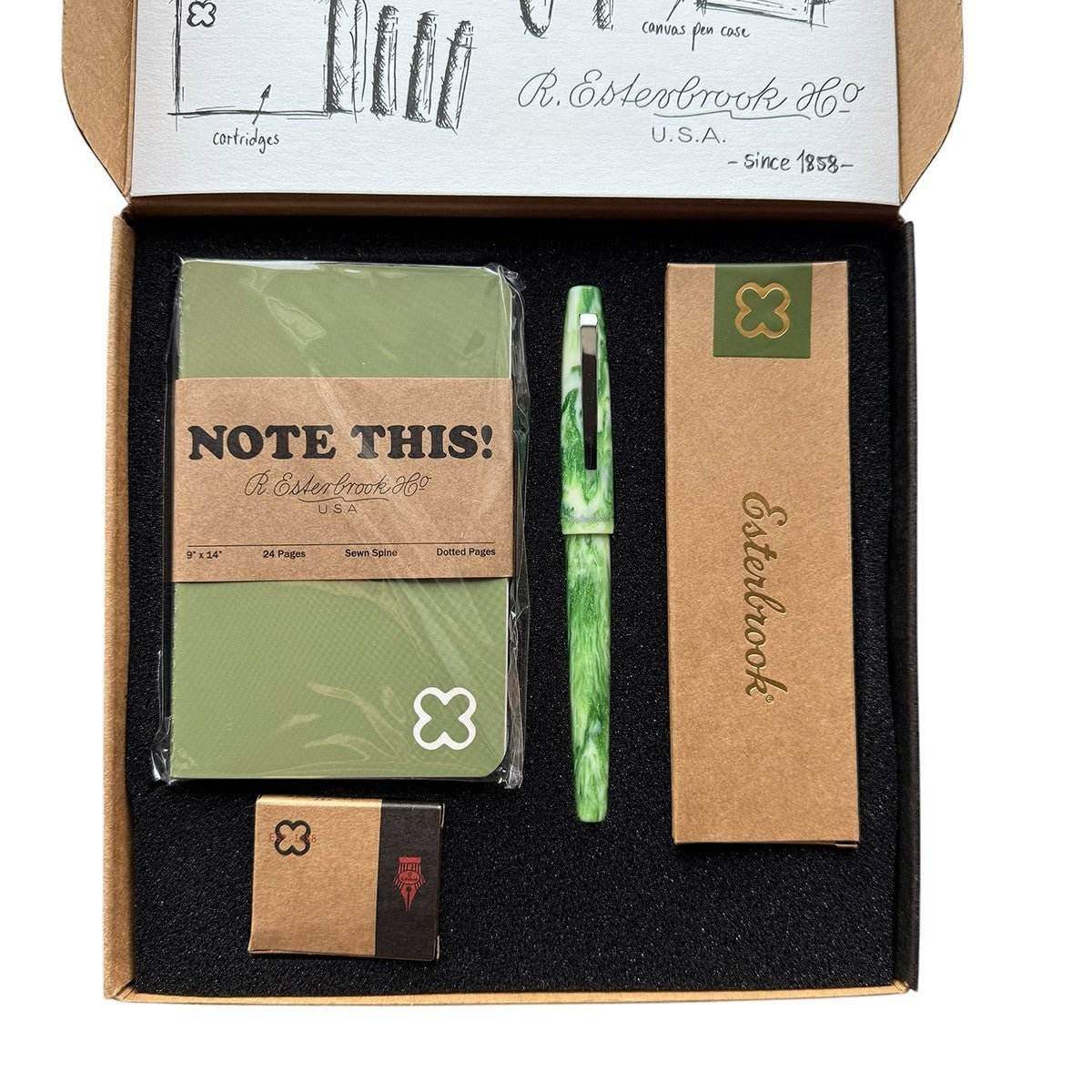 Esterbrook Fountain Pen Camden - Icelandic Green Set [Medium] - 24Papershop