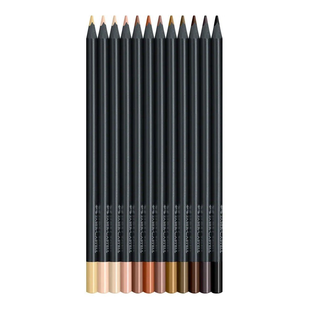 Faber - Castell Black Edition Kleurpotloden Skin Tones - 12 stuks - 24Papershop