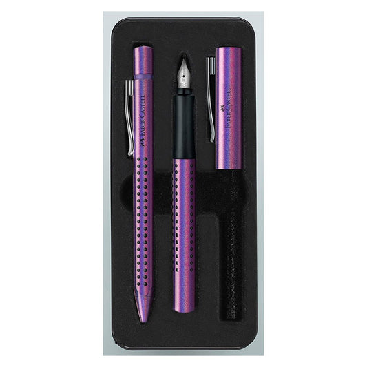 Faber - Castell Grip Vulpen en Balpen Giftset - Glam Purple - 24Papershop