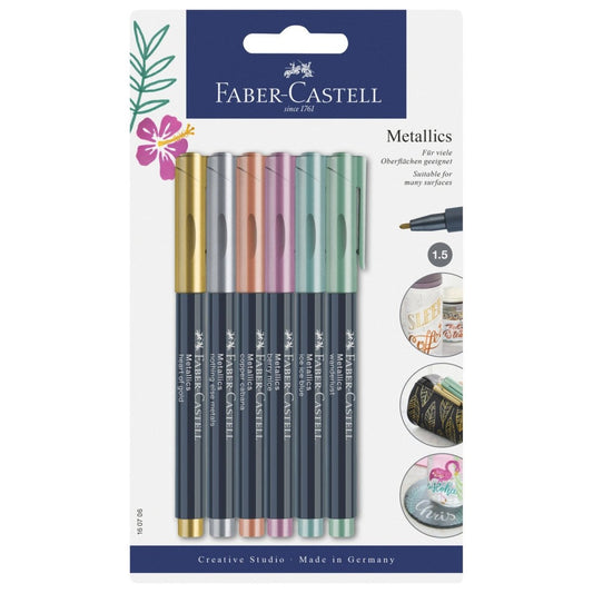 Faber Castell Pitt Artist Pen 250 - Set van 6 - 24Papershop