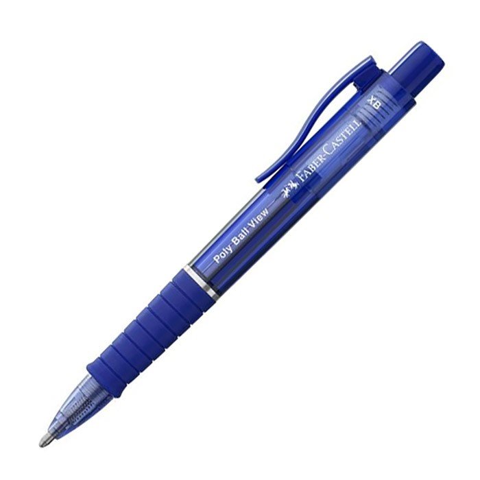 Faber - Castell Polyball View Balpen - Admiraal Blauw - 24Papershop